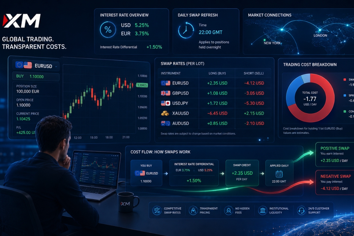 XM swap rates and trading cost structure