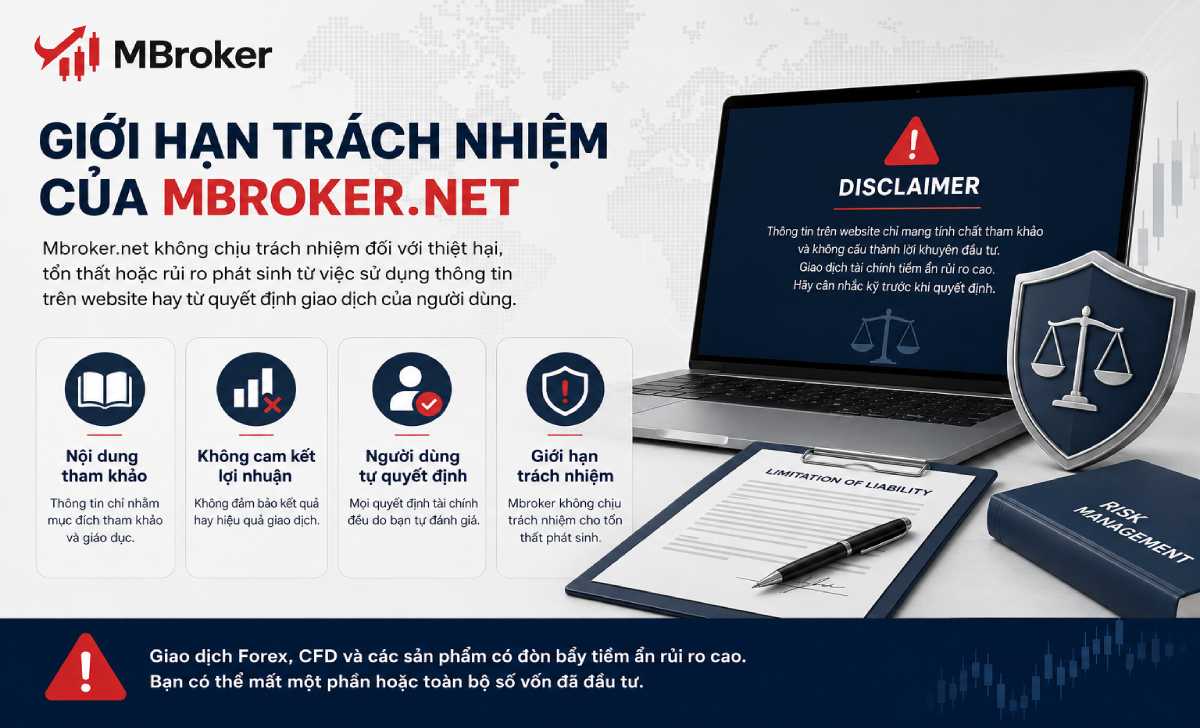 Giới hạn trách nhiệm của Mbroker.net Giới hạn trách nhiệm của Mbroker.net