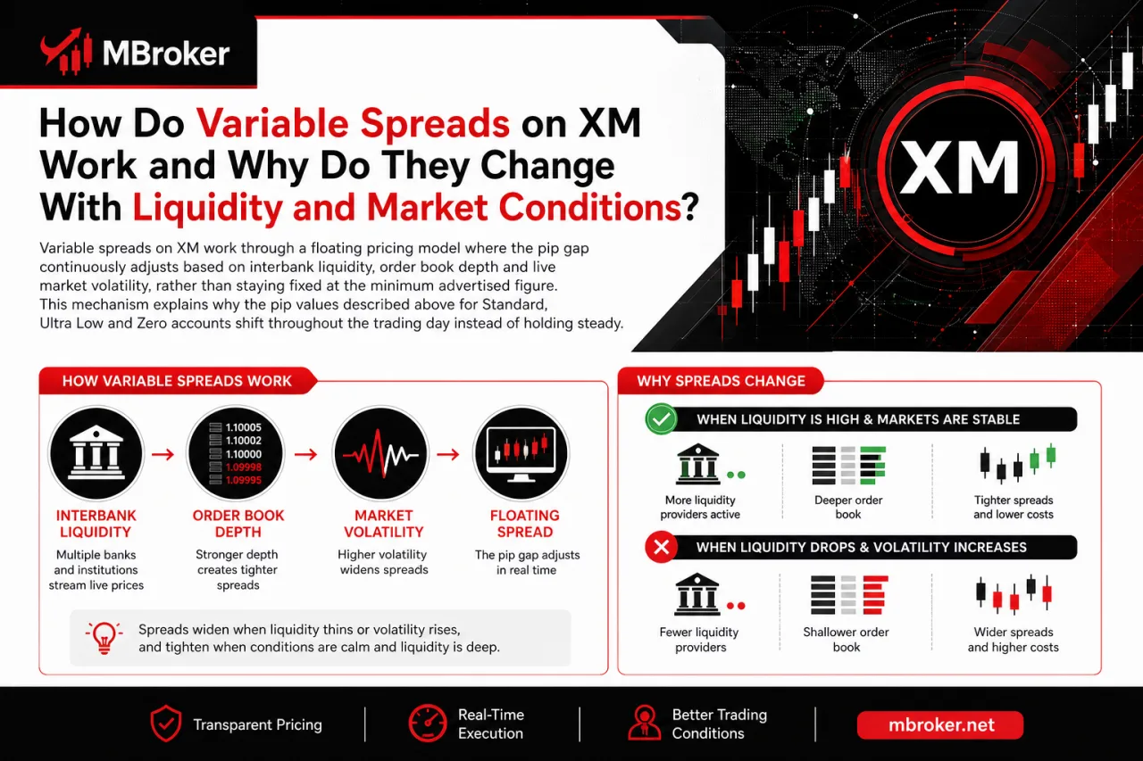 How Do Variable Spreads on XM Work and Why Do They Change With Liquidity and Market Conditions