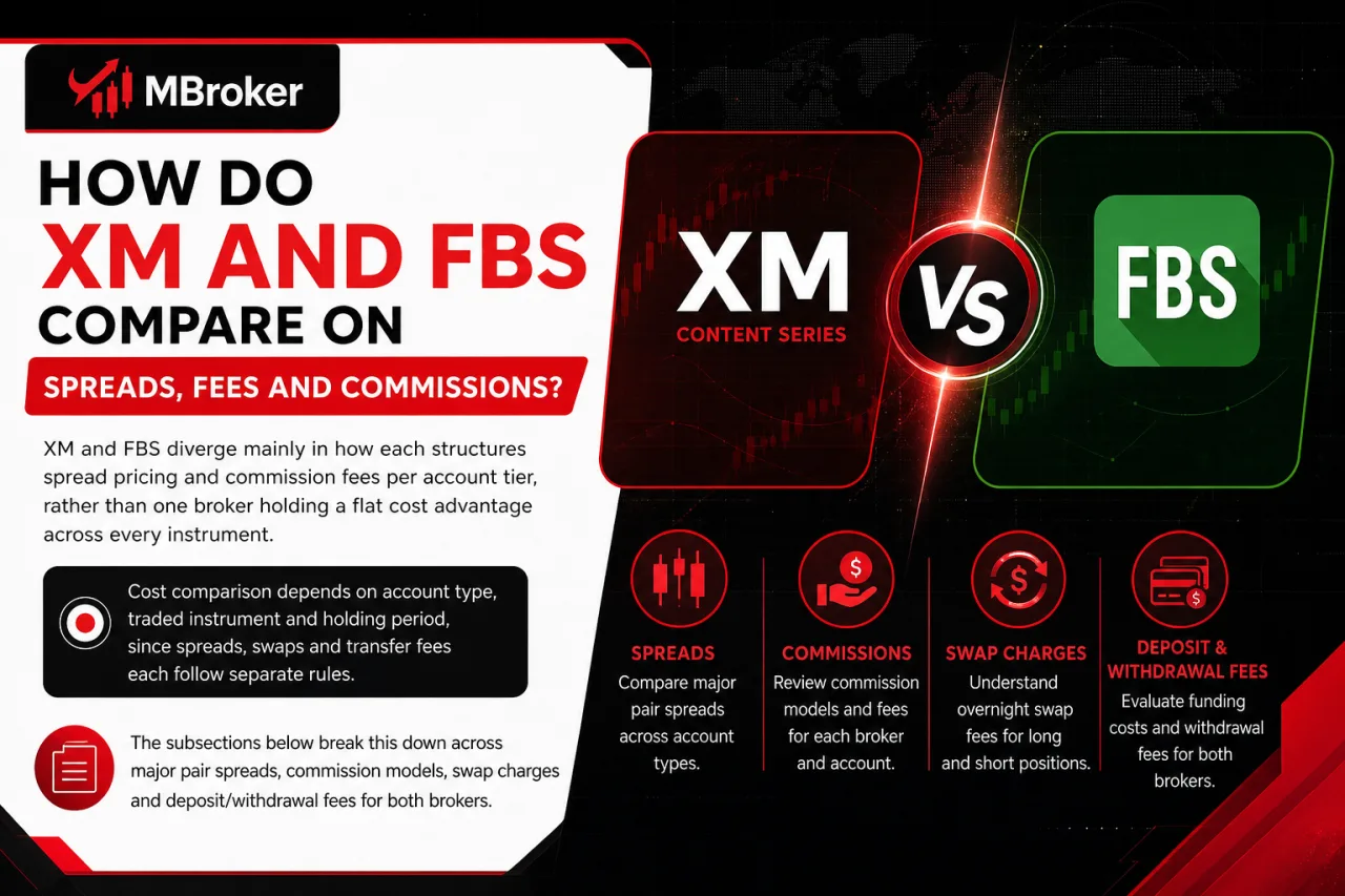 How Do XM and FBS Compare on Spreads, Fees and Commissions