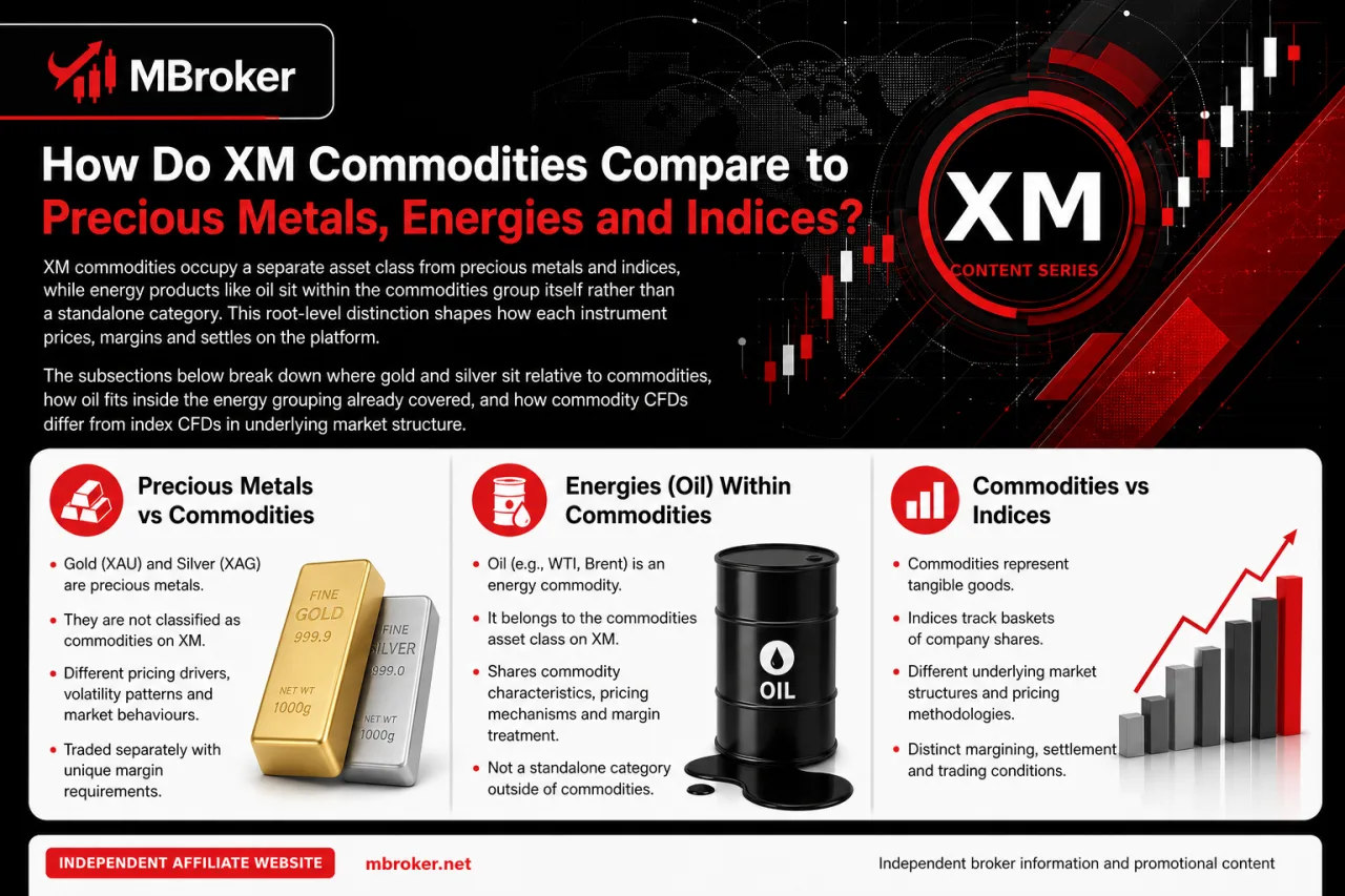 How Do XM Commodities Compare to Precious Metals, Energies and Indices How Do XM Commodities Compare to Precious Metals, Energies and Indices