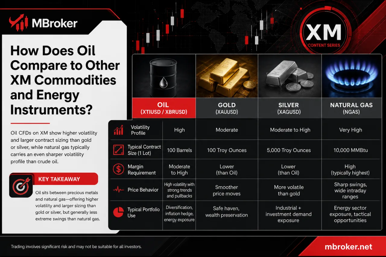 How Does Oil Compare to Other XM Commodities and Energy Instruments