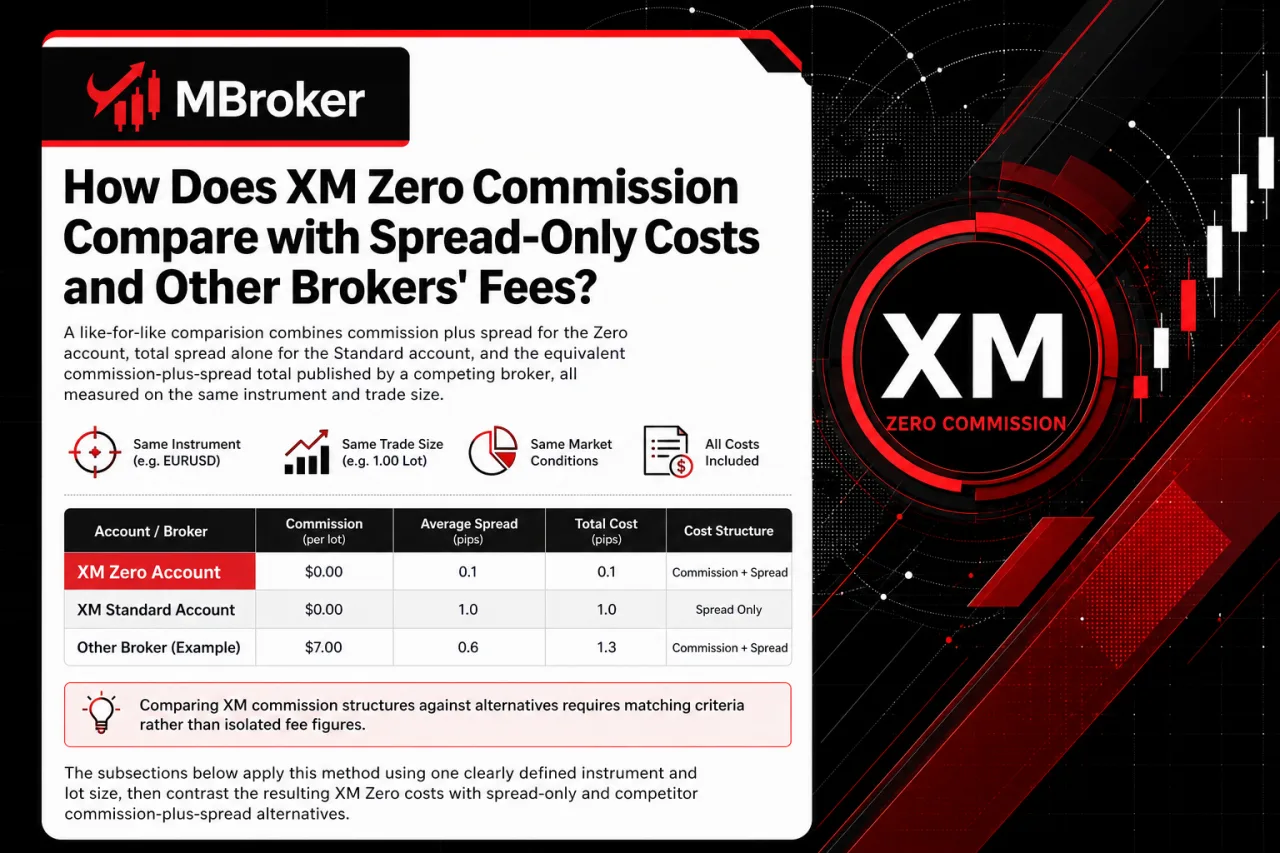 How Does XM Zero Commission Compare with Spread-Only Costs and Other Brokers' Fees