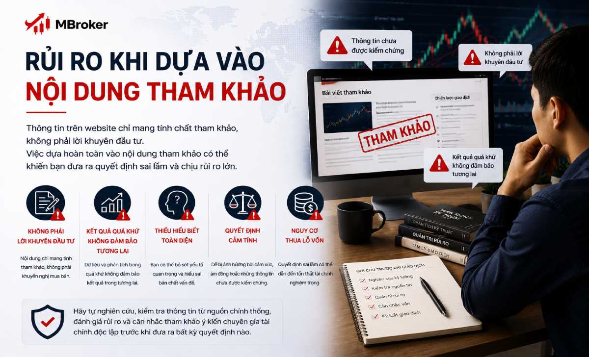Rủi ro khi dựa vào nội dung tham khảo
