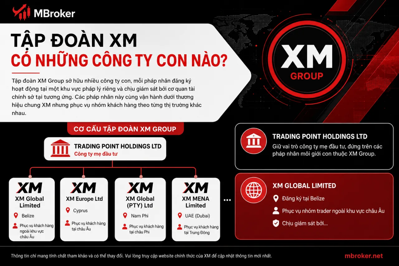 Tập đoàn XM có những công ty con nào
