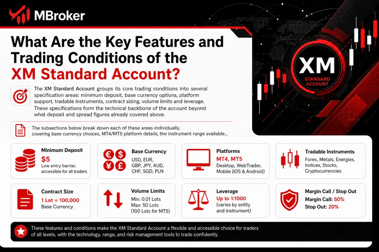 What Are the Key Features and Trading Conditions of the XM Standard Account What Are the Key Features and Trading Conditions of the XM Standard Account