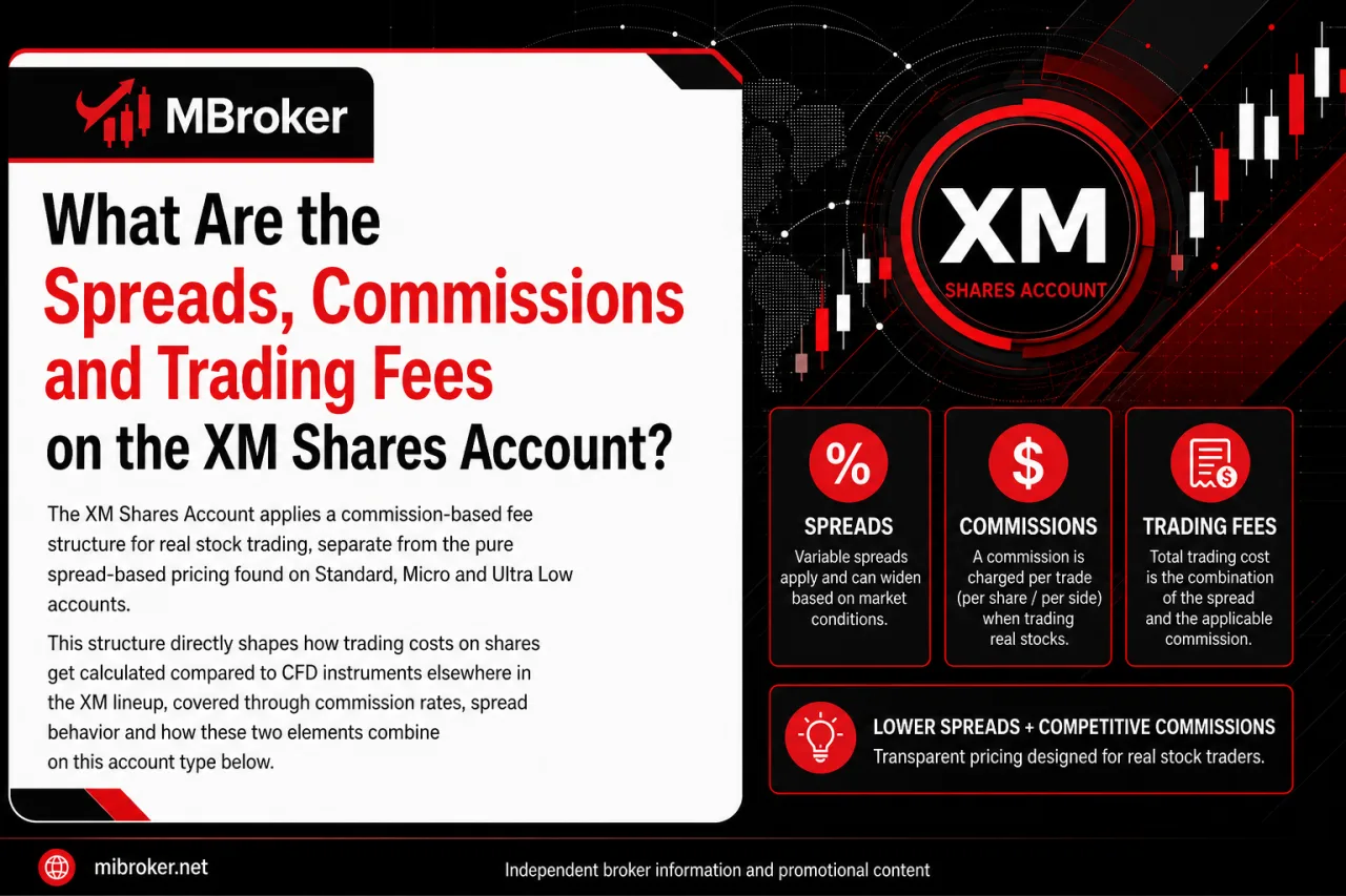 What Are the Spreads, Commissions and Trading Fees on the XM Shares Account