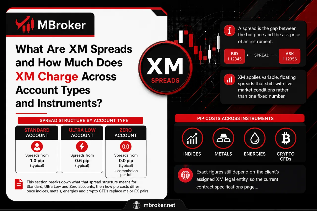 What Are XM Spreads and How Much Does XM Charge Across Account Types and Instruments