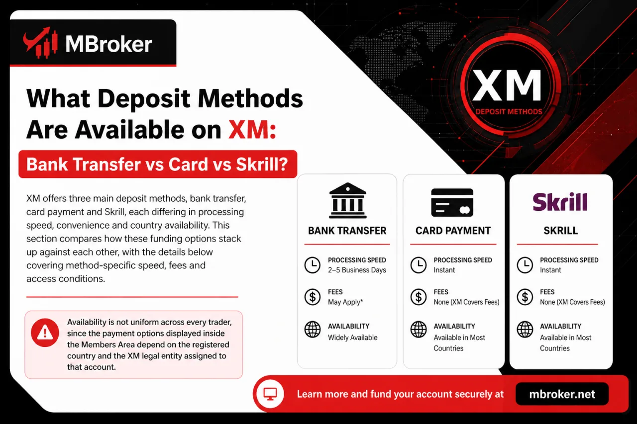 What Deposit Methods Are Available on XM: Bank Transfer vs Card vs Skrill