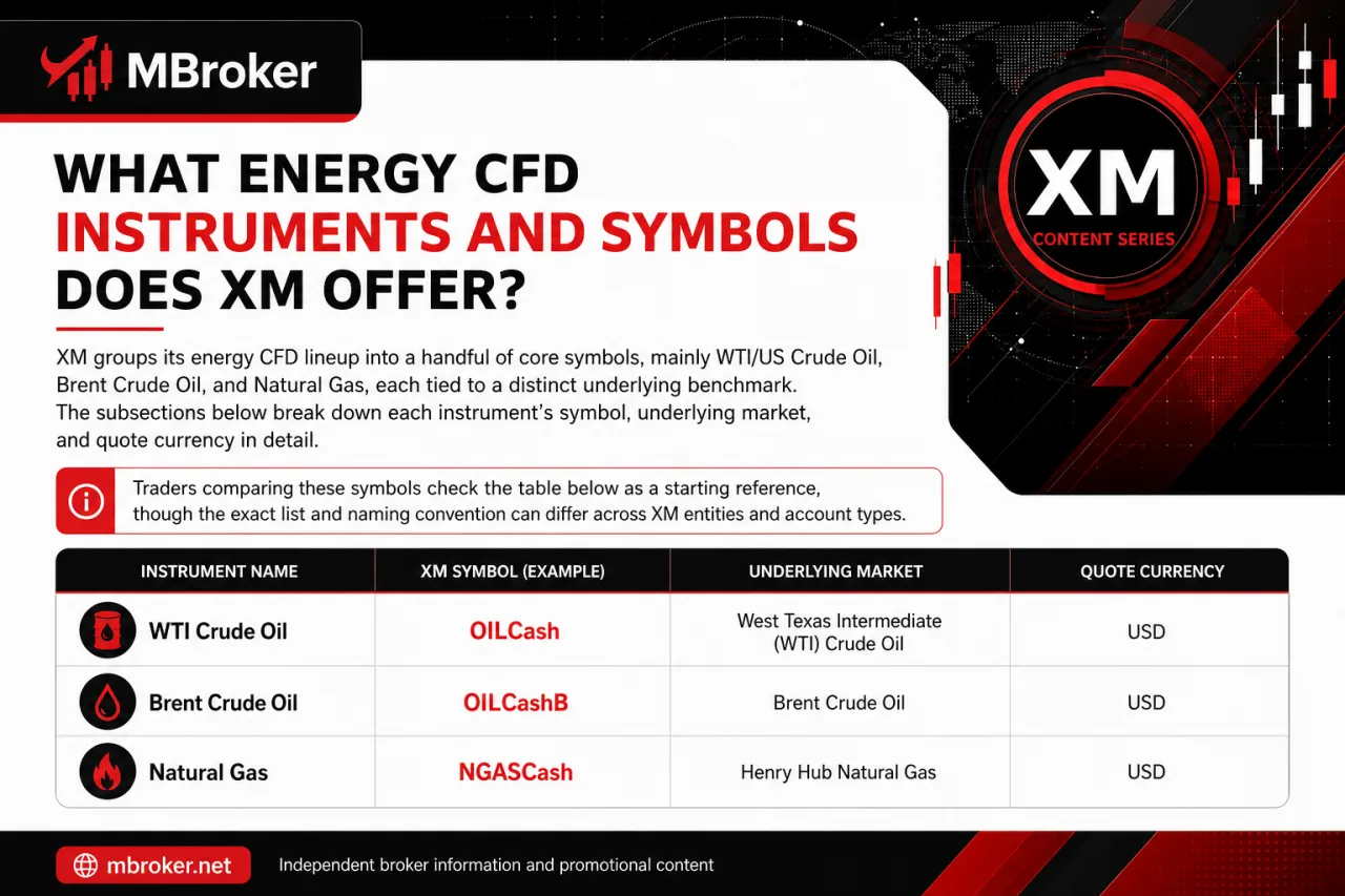 What Energy CFD Instruments and Symbols Does XM Offer