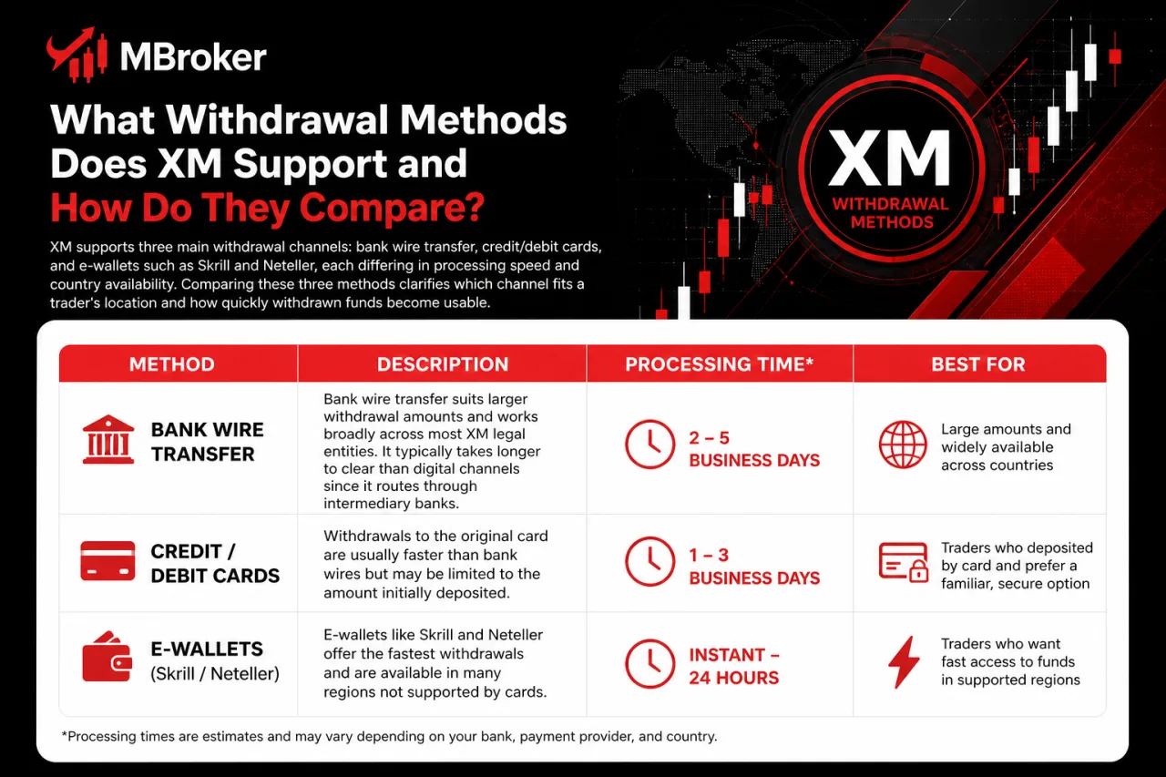What Withdrawal Methods Does XM Support and How Do They Compare