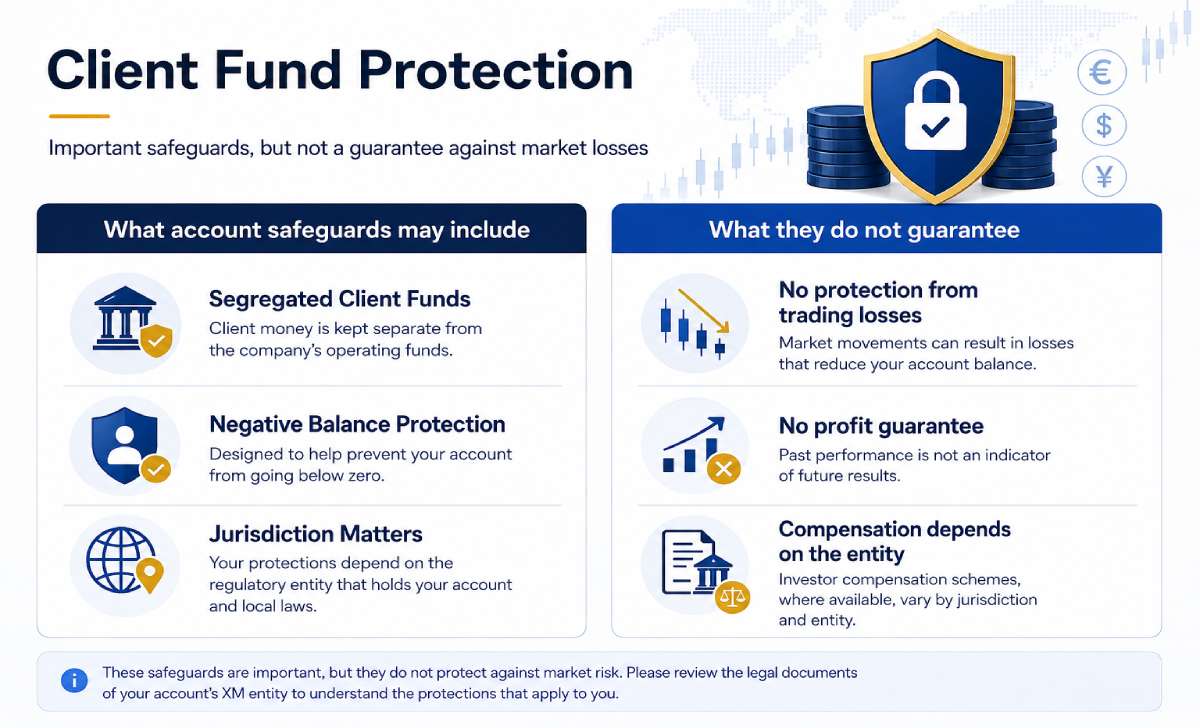 XM client fund protection mechanisms and their limitations XM client fund protection mechanisms and their limitations
