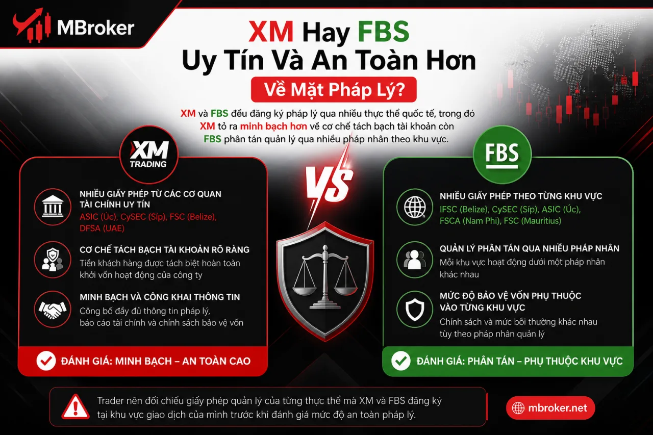 XM Hay FBS Uy Tín Và An Toàn Hơn Về Mặt Pháp Lý