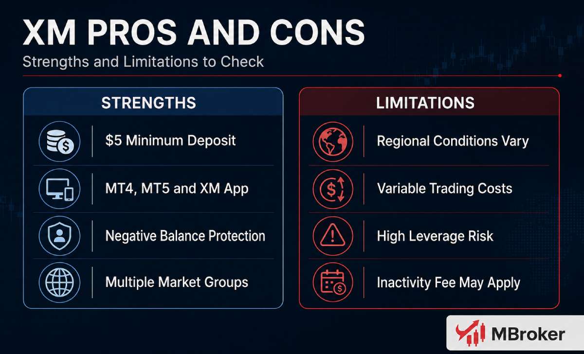 XM broker advantages and limitations reviewed