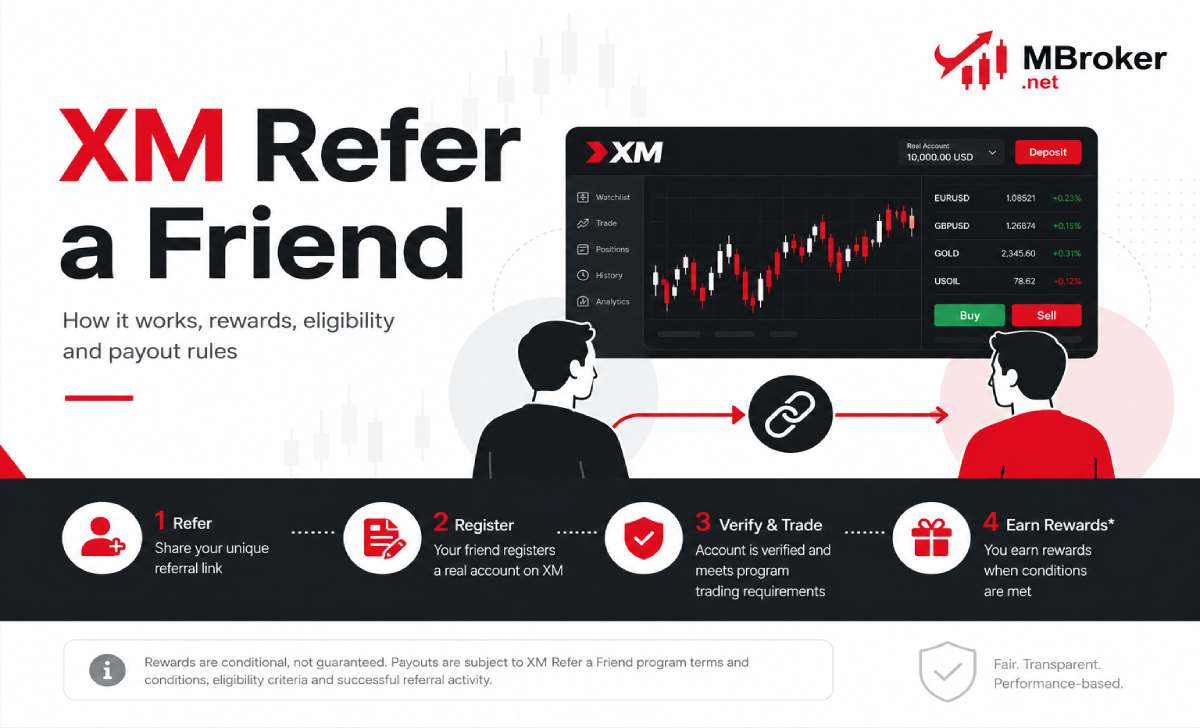 Steps for sharing an XM referral link and tracking an invited friend