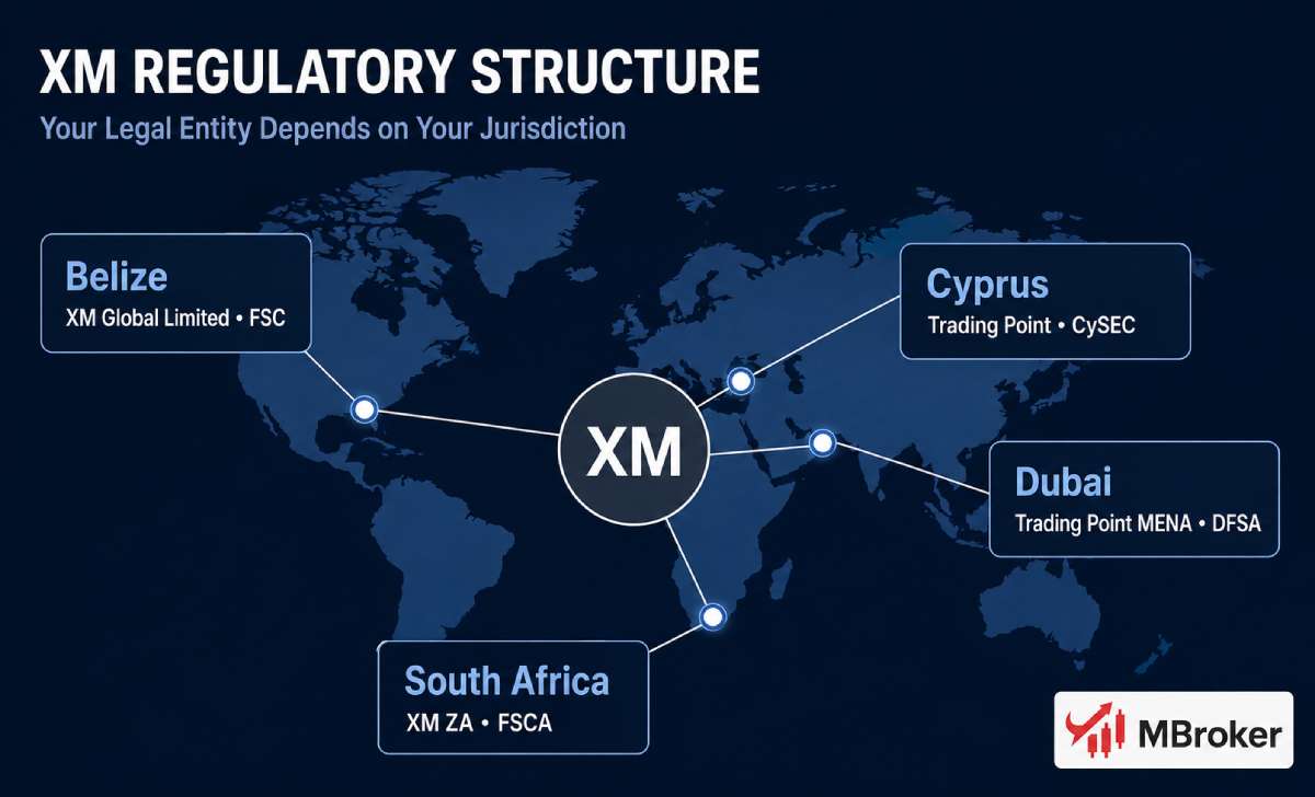 XM regulation and legal entities by jurisdiction