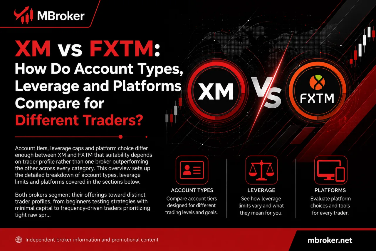 XM vs FXTM: How Do Account Types, Leverage and Platforms Compare for Different Traders